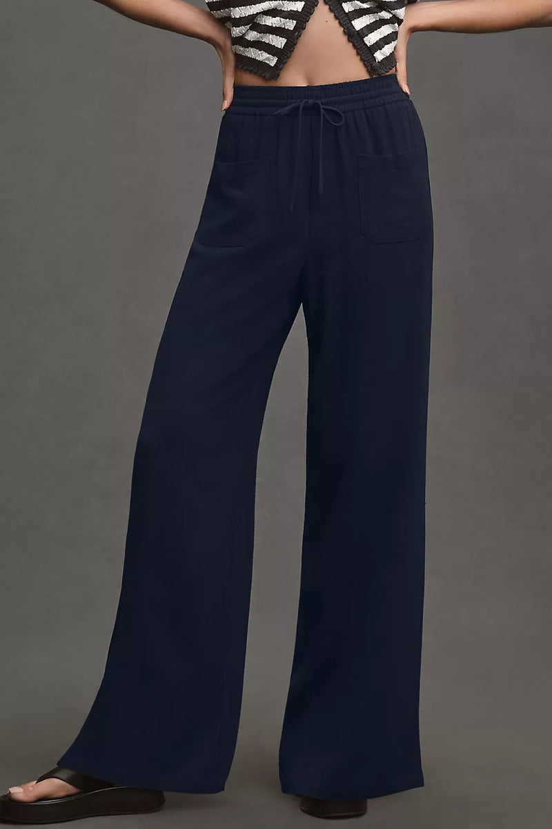 Navy Flex String Pants