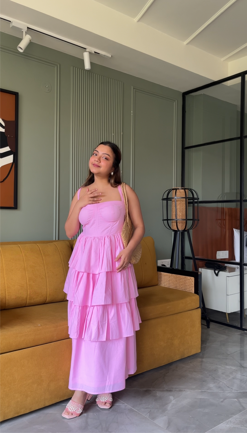 Pink Ruffle Dress