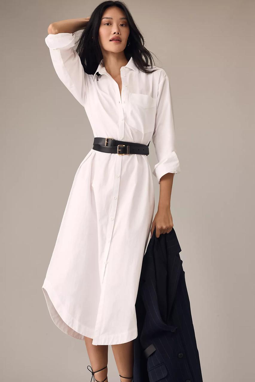 White Long Shirt Dress Dress for Women Office Wear LabelbyAnuja White Long Shirt Dress Dress for Women Office Wear LabelbyAnuja