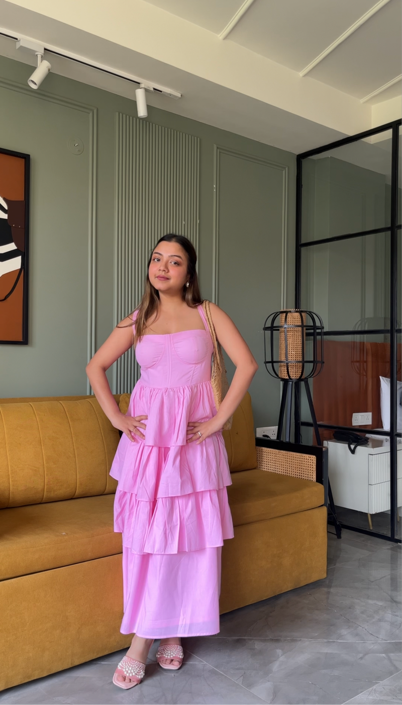 Pink Ruffle Dress