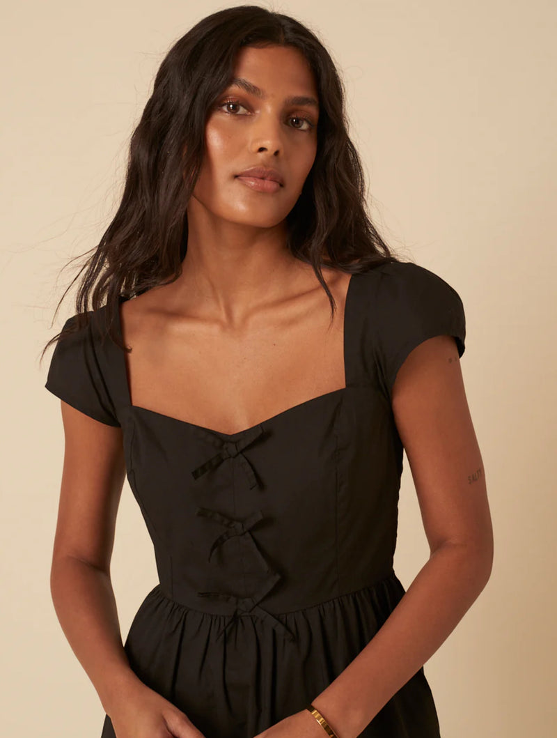 Black Bow Maxi Dress