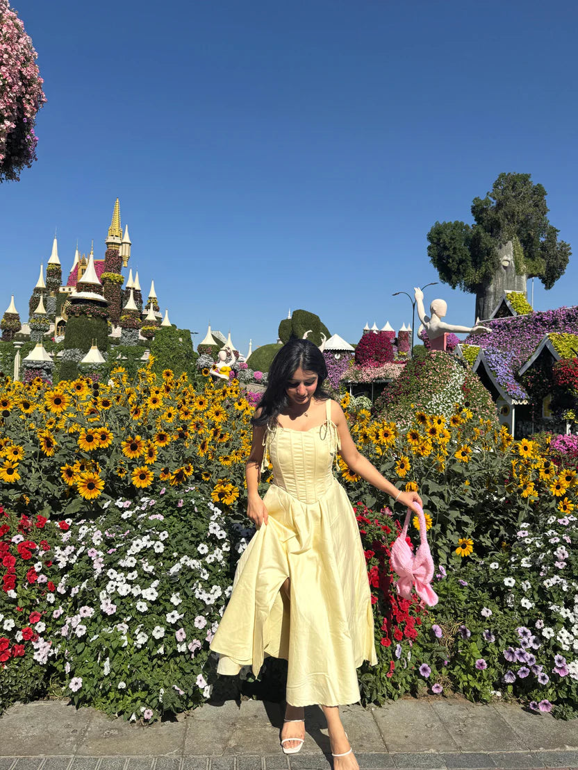 Butter yellow corset dress LabelbyAnuja Butter yellow corset dress LabelbyAnuja