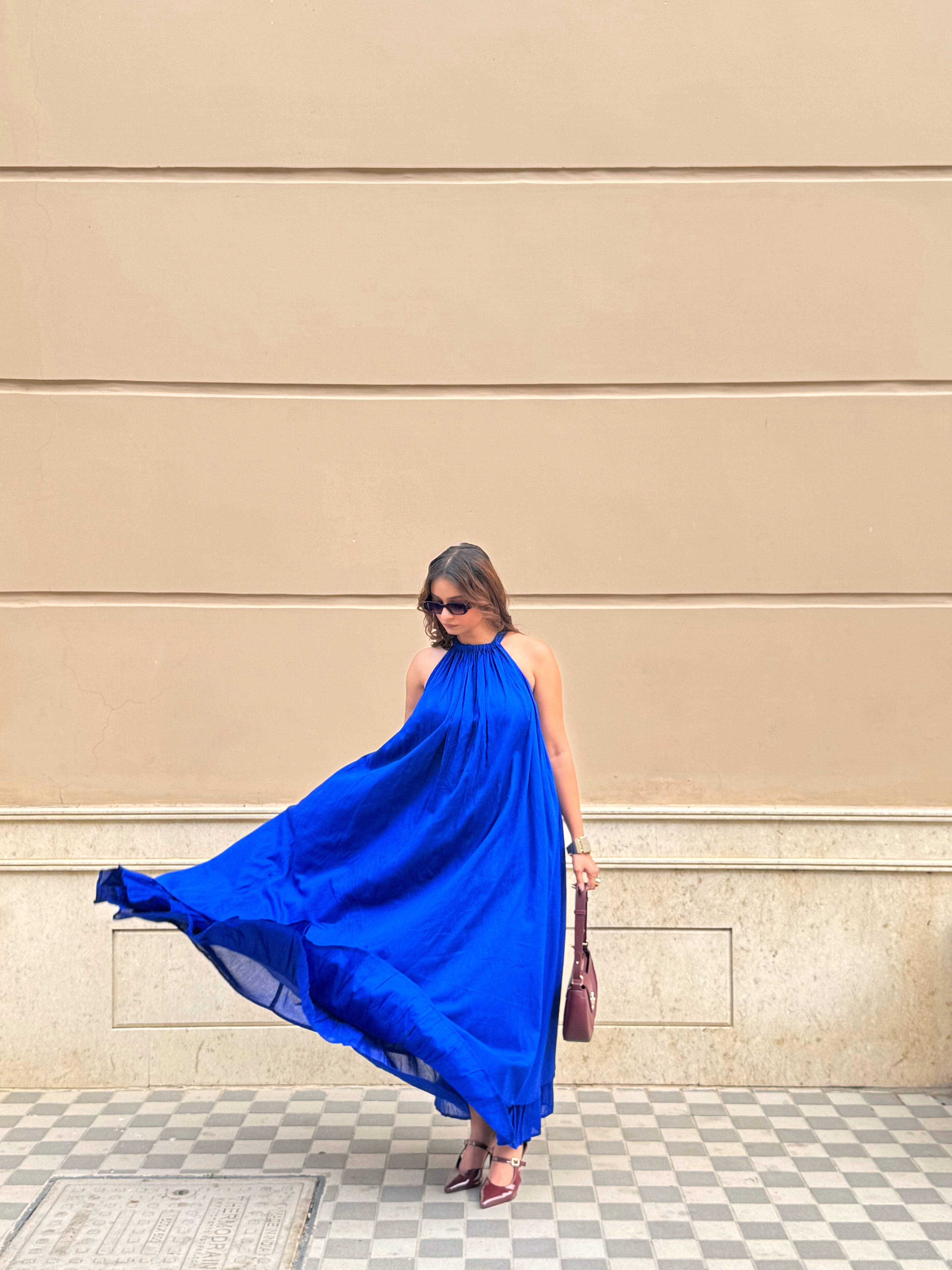 Mulmul Royal Blue Dress