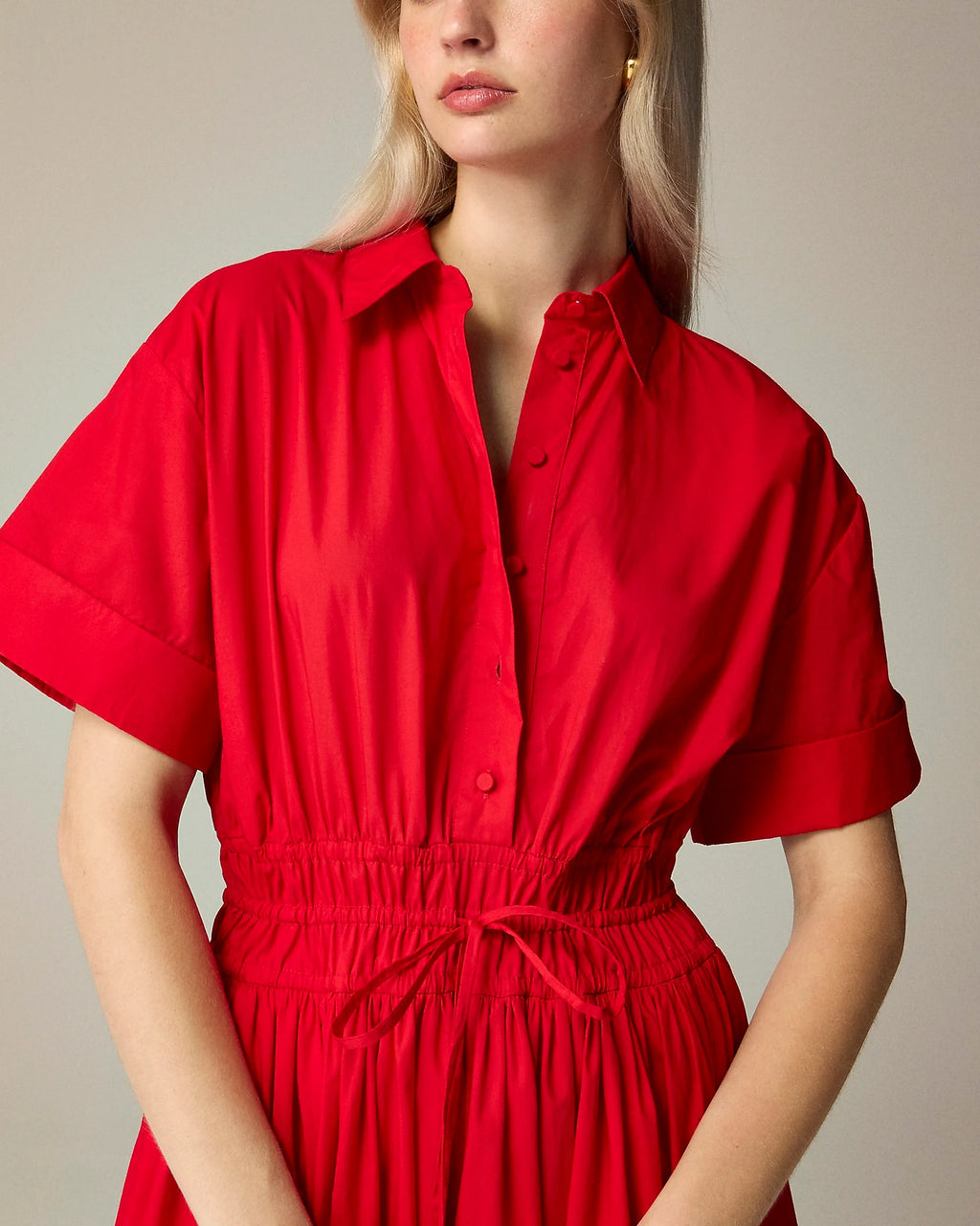 Cherry Red Elastic Maxi Dress