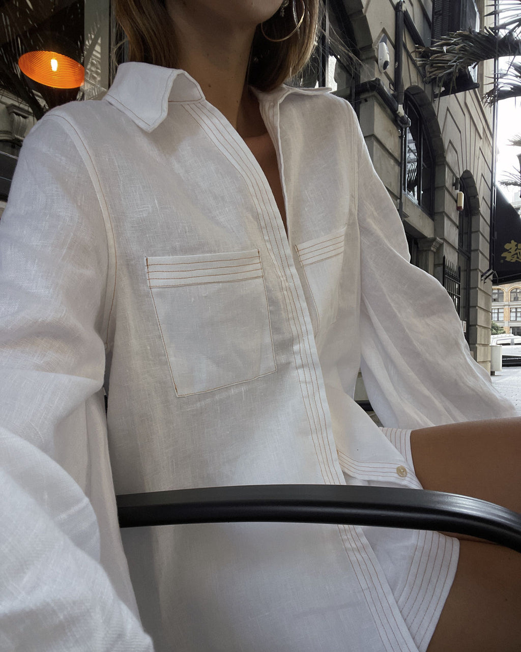 Anya White Linen Coord Set