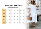 White Puff Maxi Dress