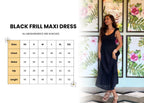 Black Frill Maxi Dress