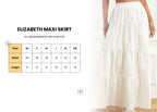 Elizabeth white maxi skirt