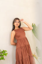 Pepper mayo brown dress