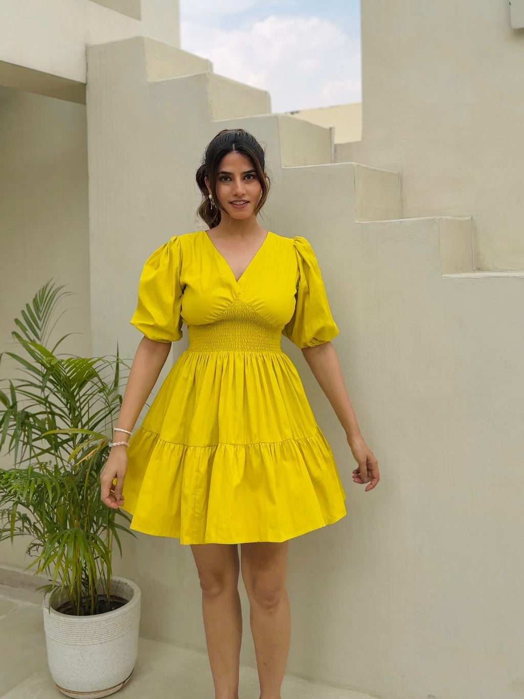 Natalia Lemon Yellow Dress