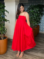 Avanya Red Maxi Dress