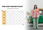 Pink shirt with orange Pocket