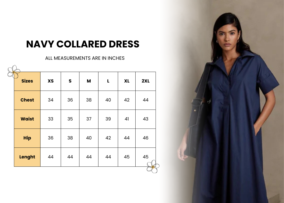 Navy Collared Dress