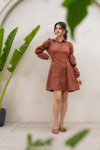 Drama in Brown Dress