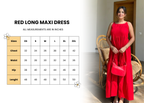 Red long Maxi Dress