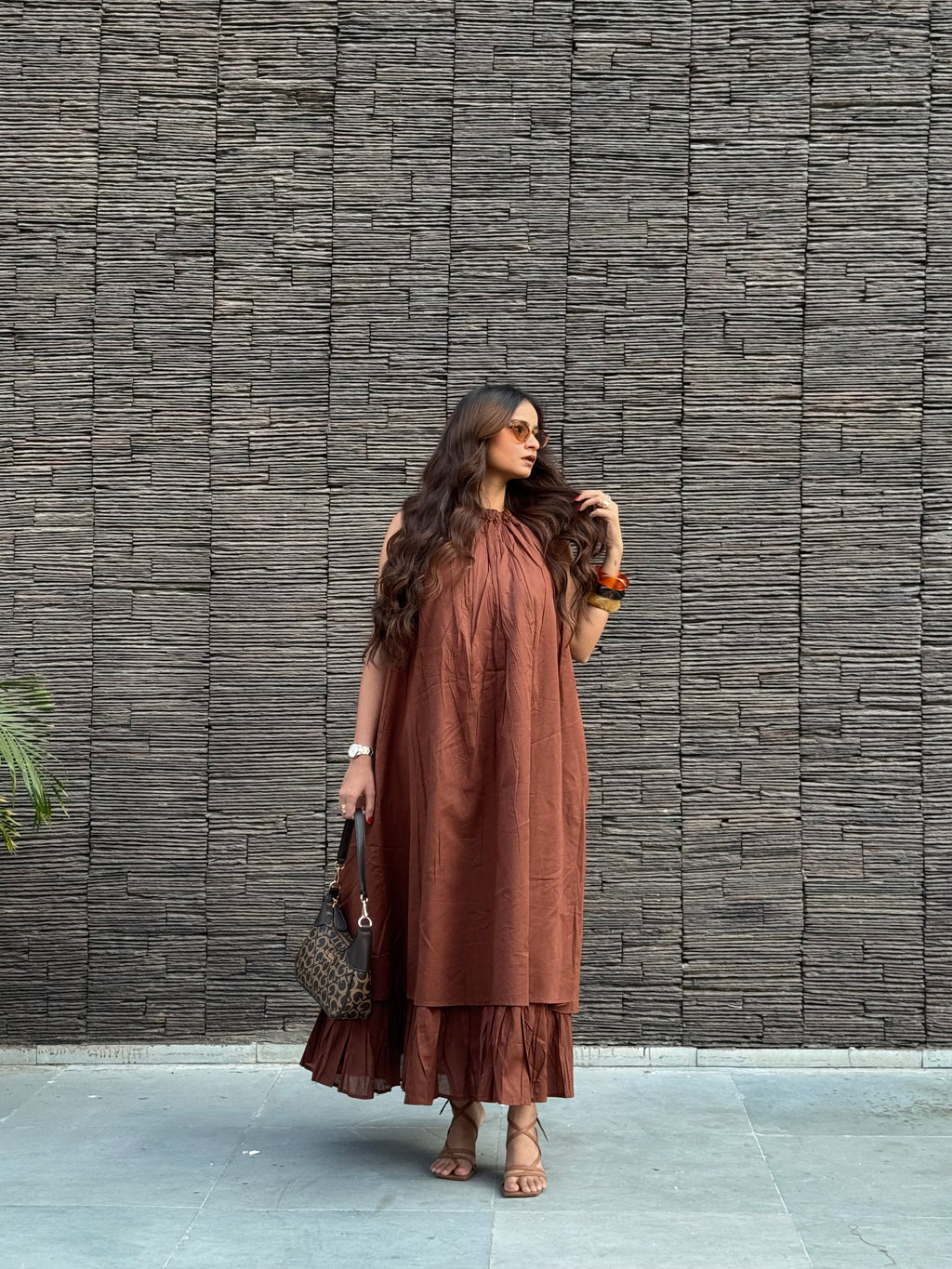 Mulmul Coffee Brown Dress