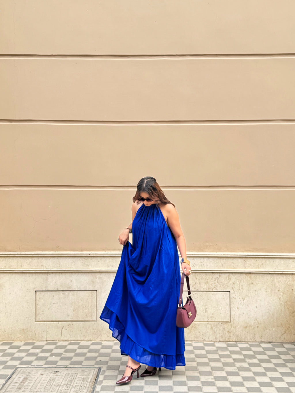 Mulmul Royal Blue Dress