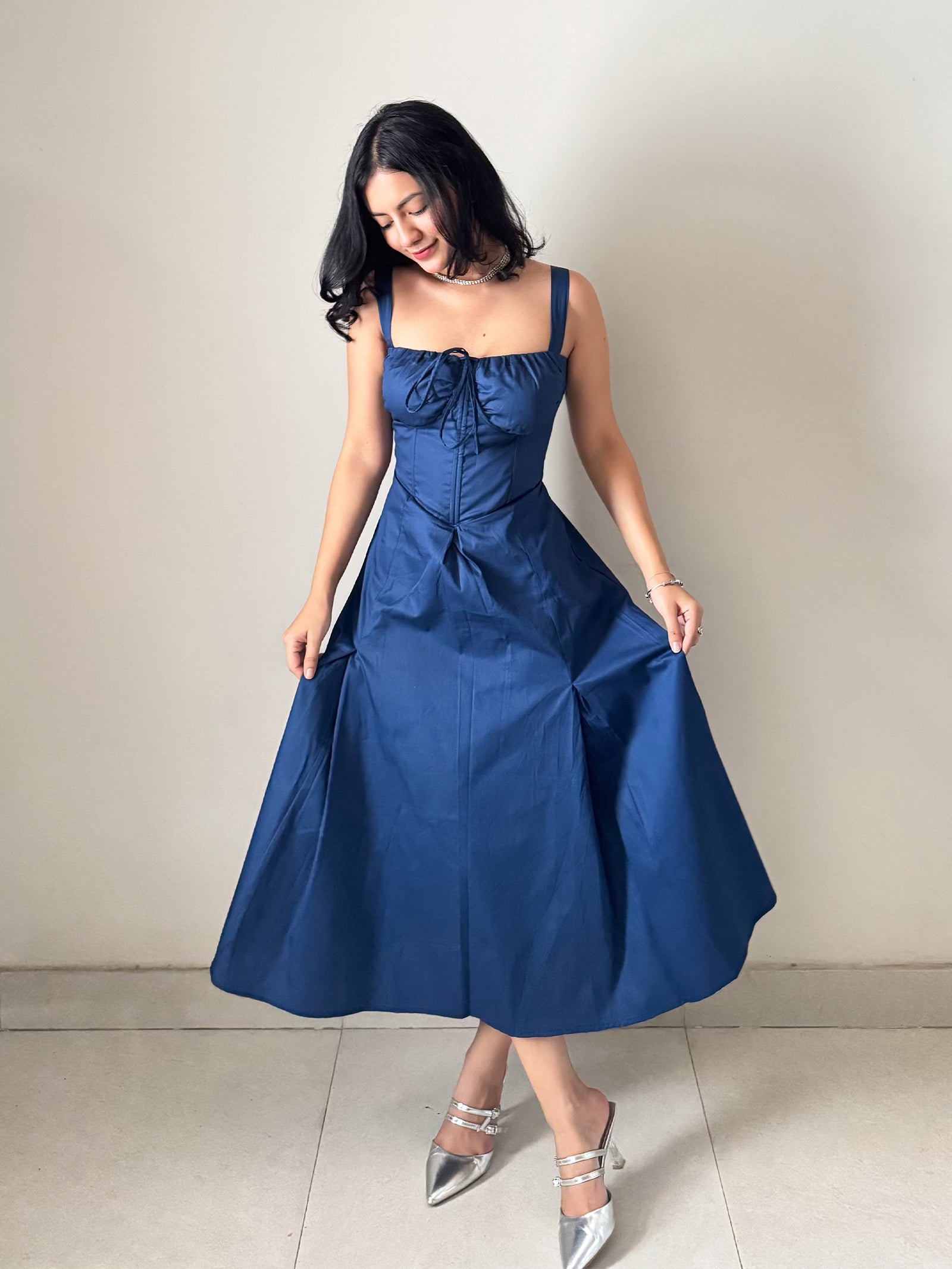 Navy corset dress