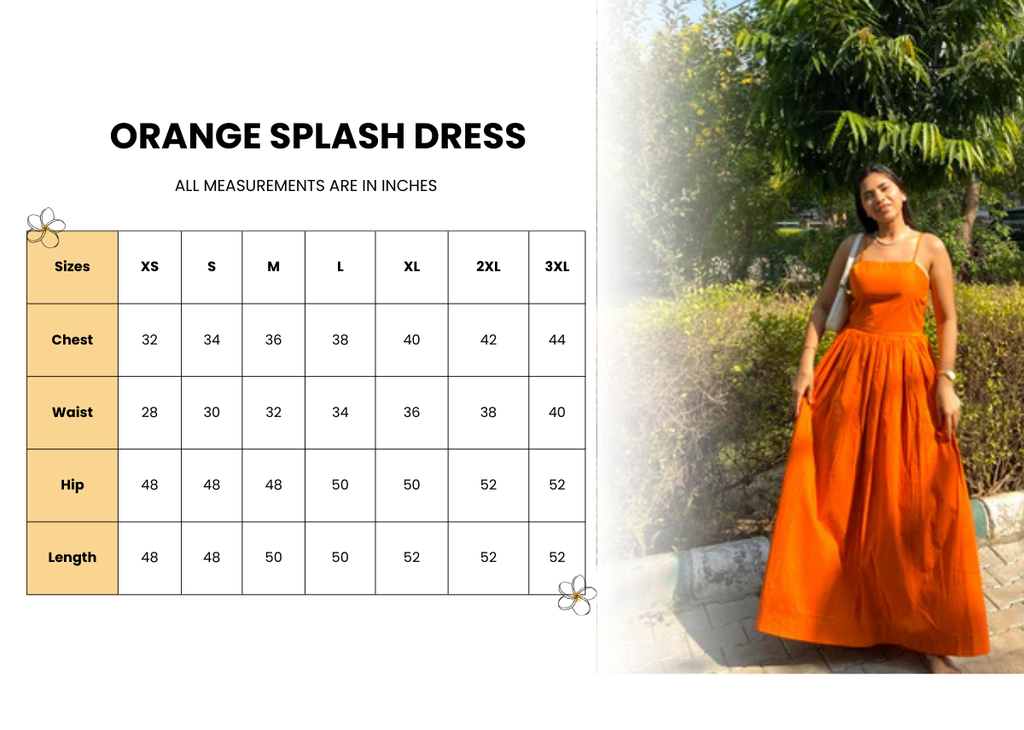 Orange Splash Dress