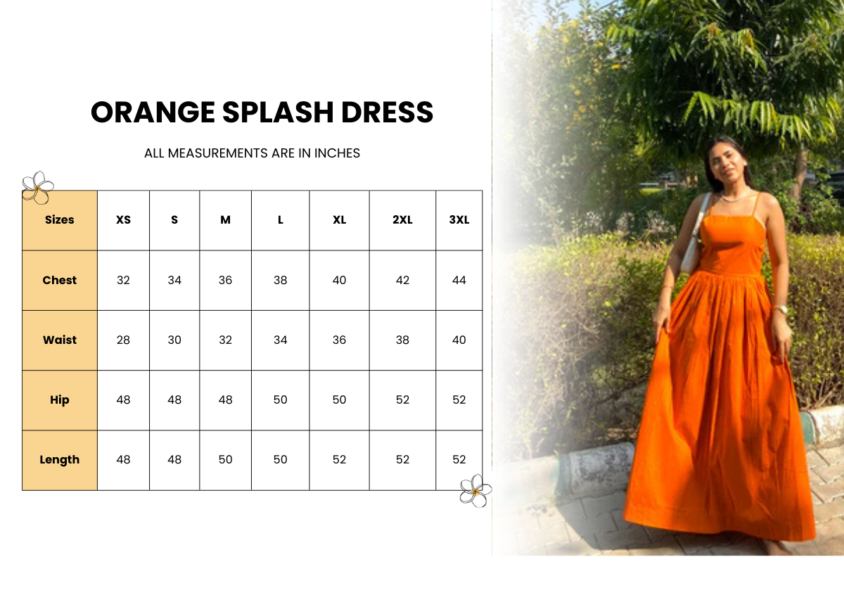 Orange Splash Dress
