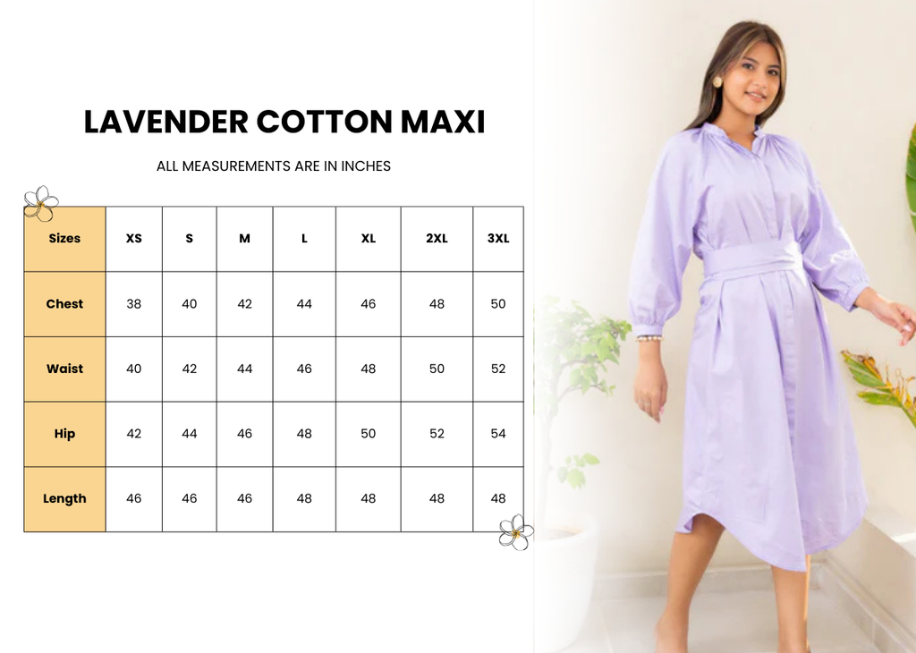 Lavender Cotton Maxi Dress