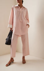 Peach Stripe Coord Set