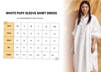 White Puff Sleeves Shirt Dress