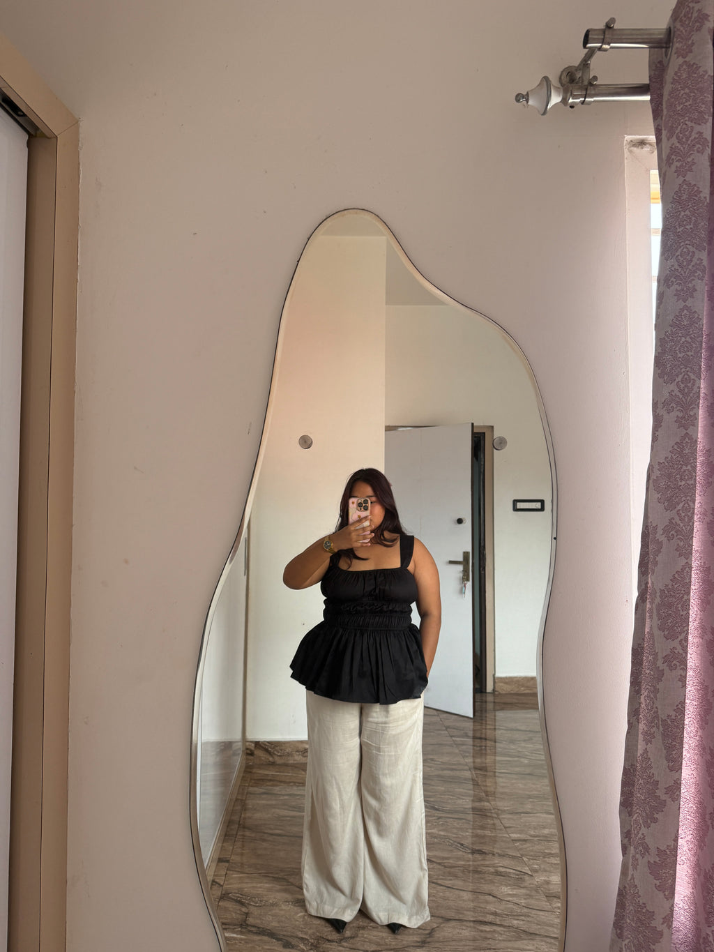 String linen Flex Pants