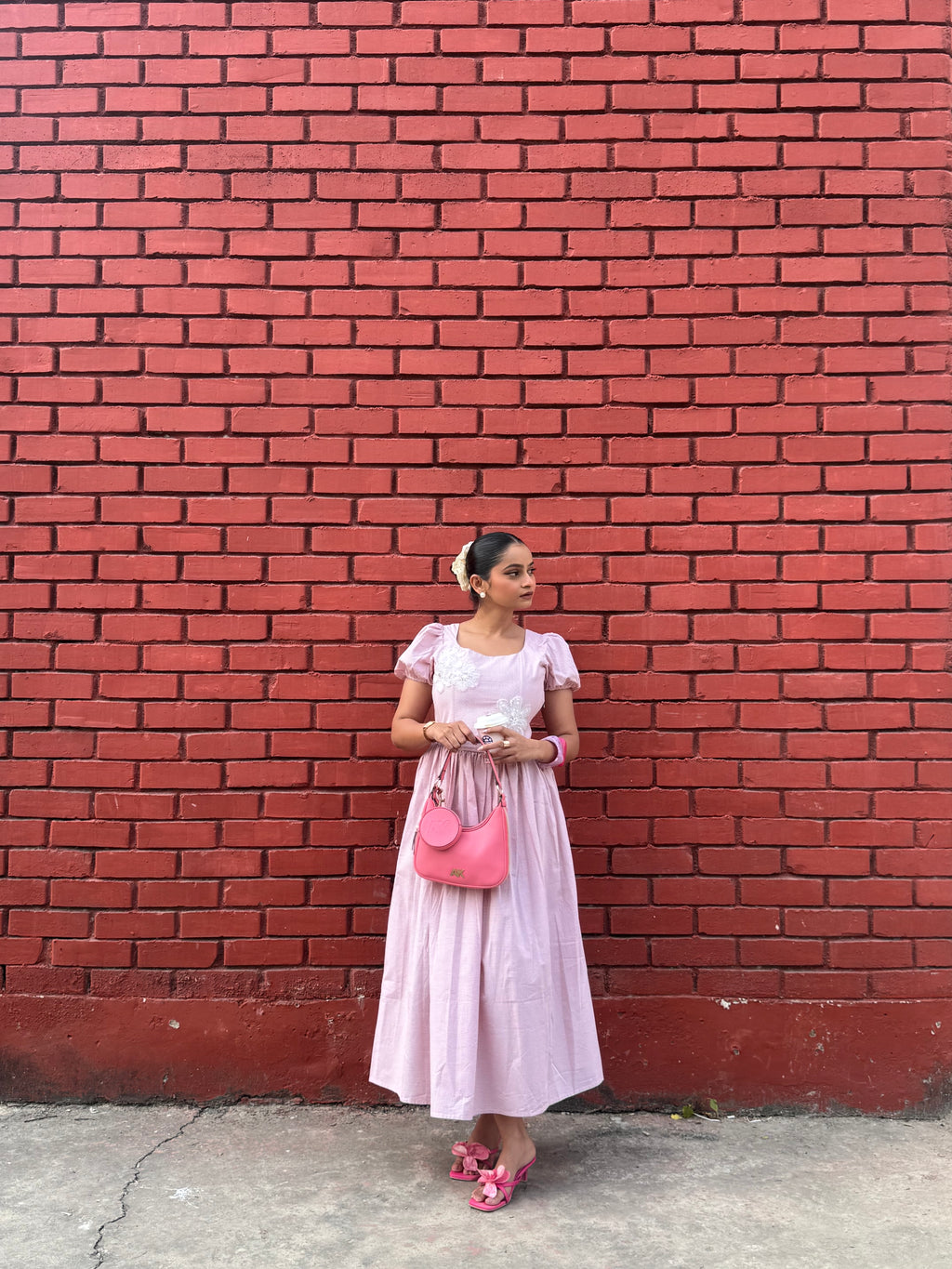 Gingham Floral Maxi Dress