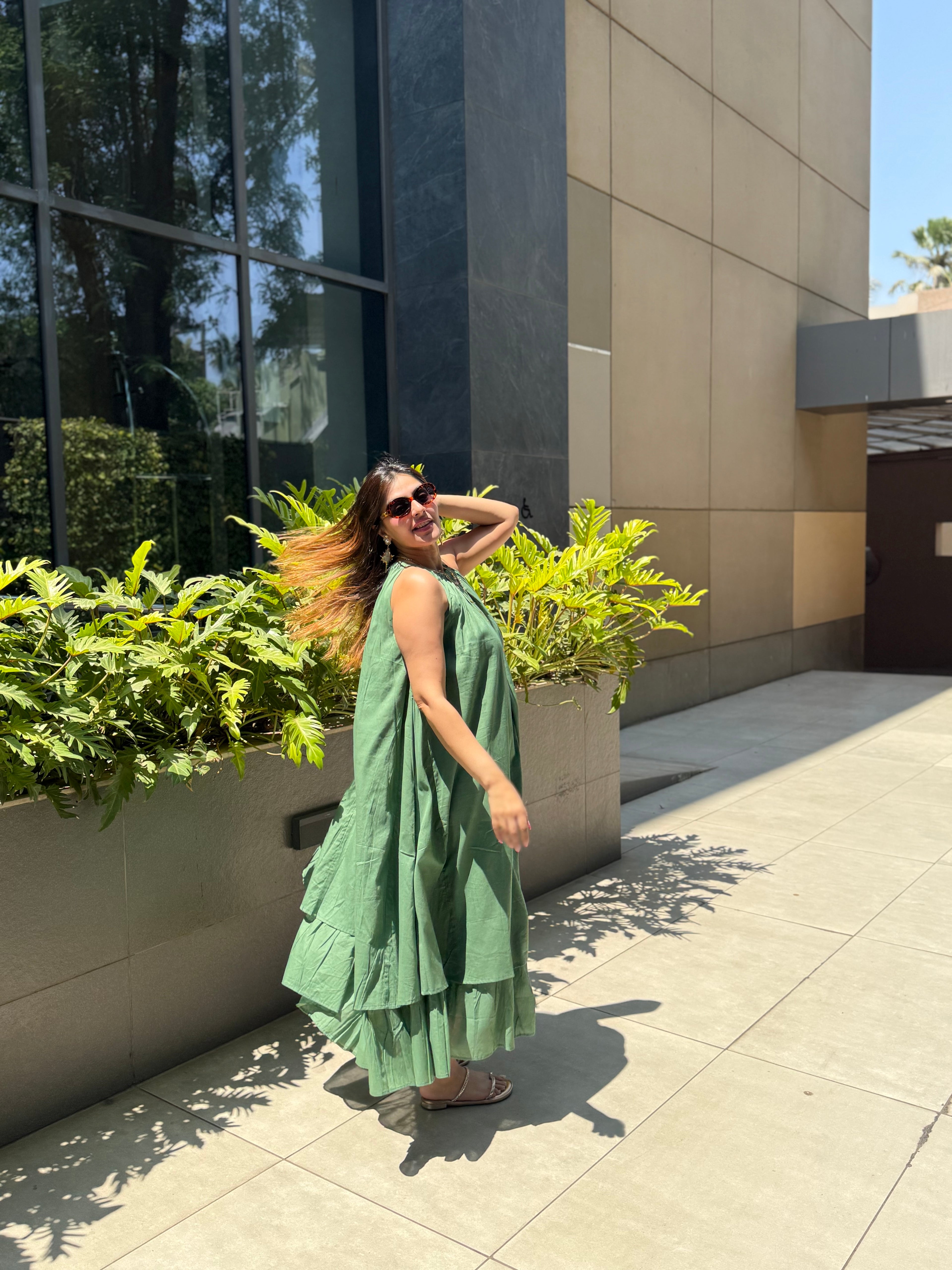 Mulmul Pista Blooming Dress