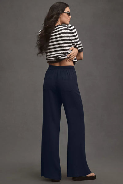 Navy Flex String Pants