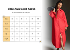 Red Long Shirt Dress