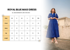 Royal Blue Button Maxi Dress