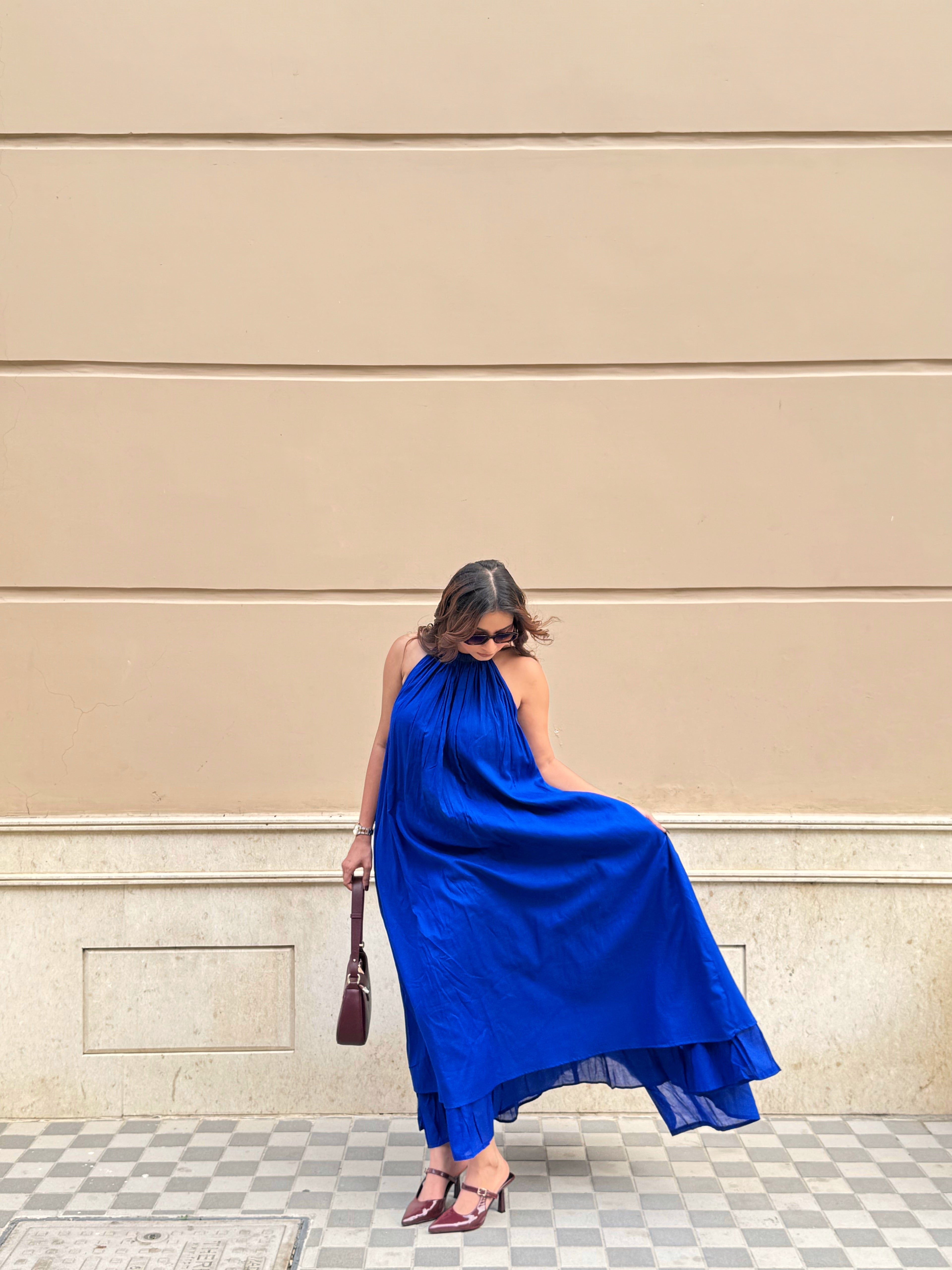 Mulmul Royal Blue Dress