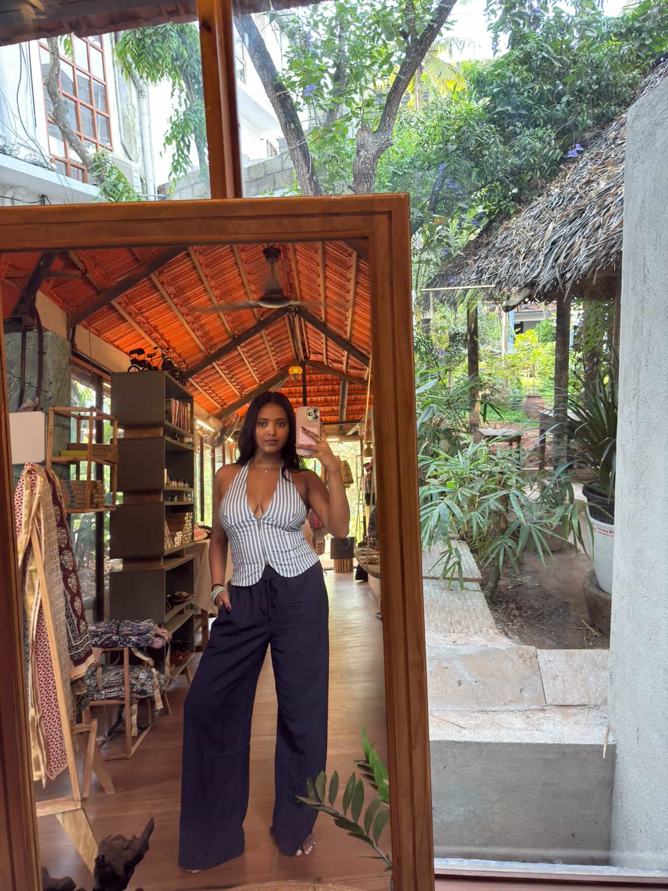 Dark Navy Elastic Pants