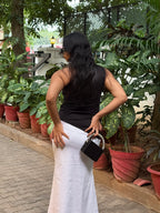 Anaya Black One Shoulder Panel Dress