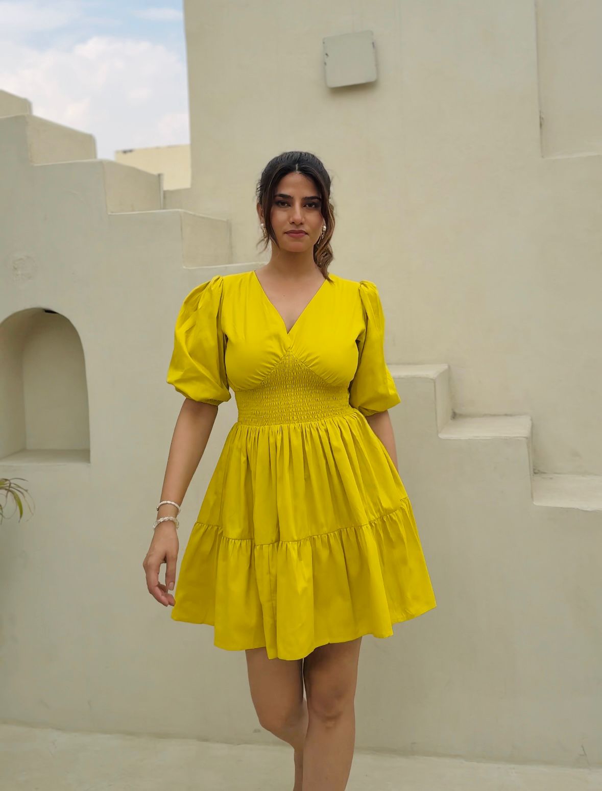 Natalia Lemon Yellow Dress