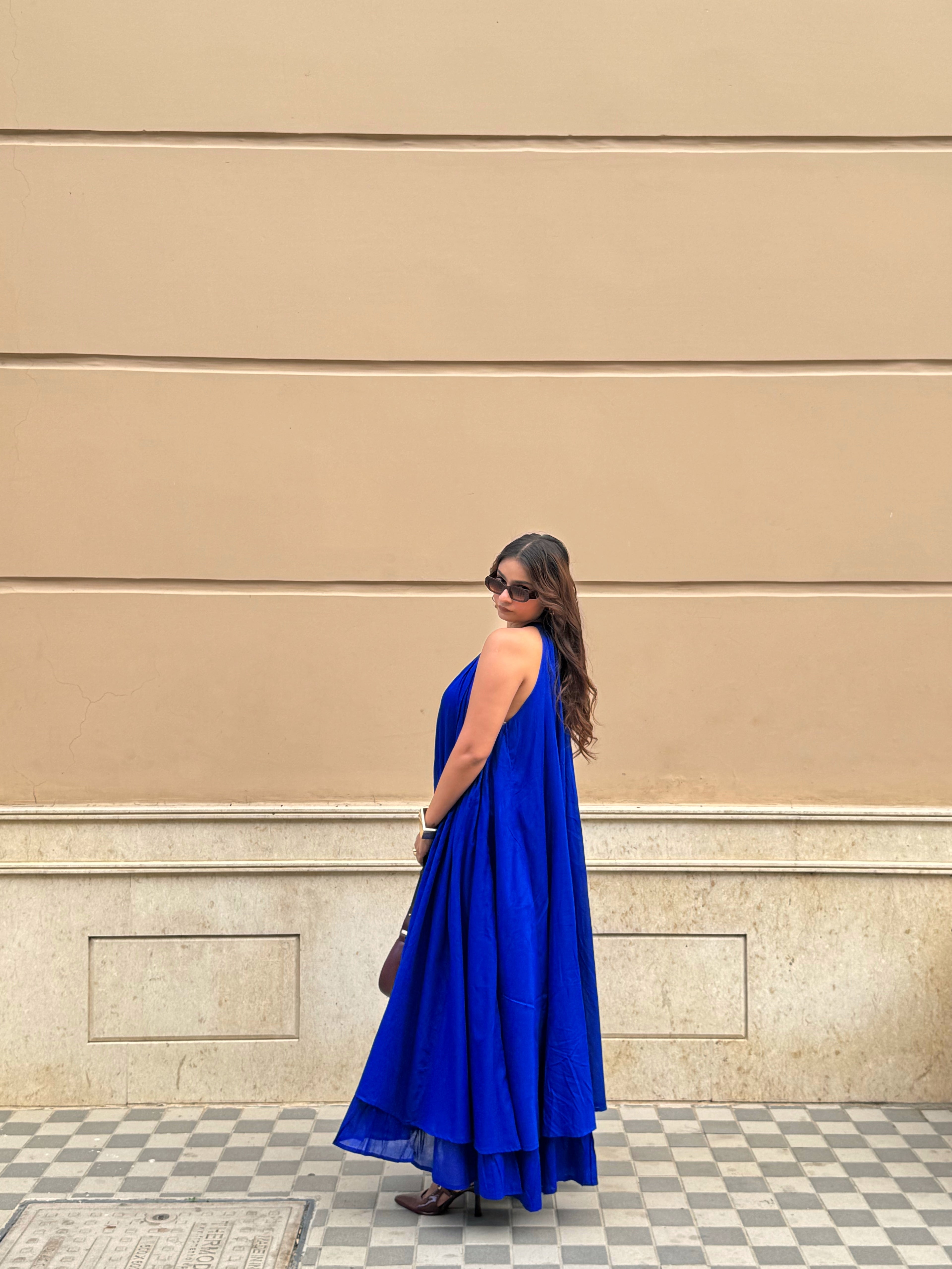 Mulmul Royal Blue Dress