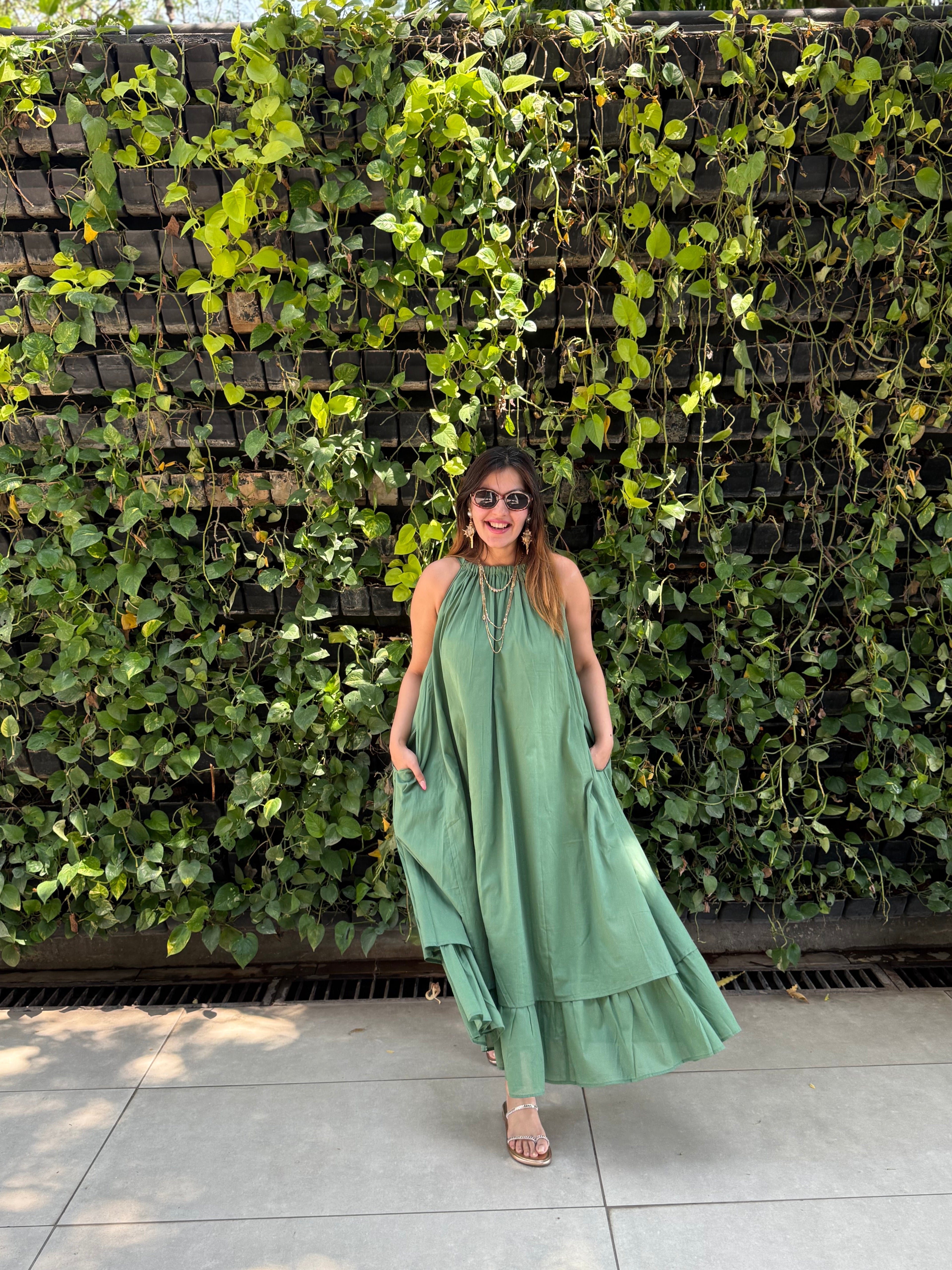 Mulmul Pista Blooming Dress