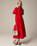 Cherry Red Elastic Maxi Dress