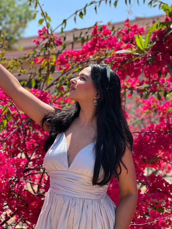 Sky Blue Avanya Gathered Dress