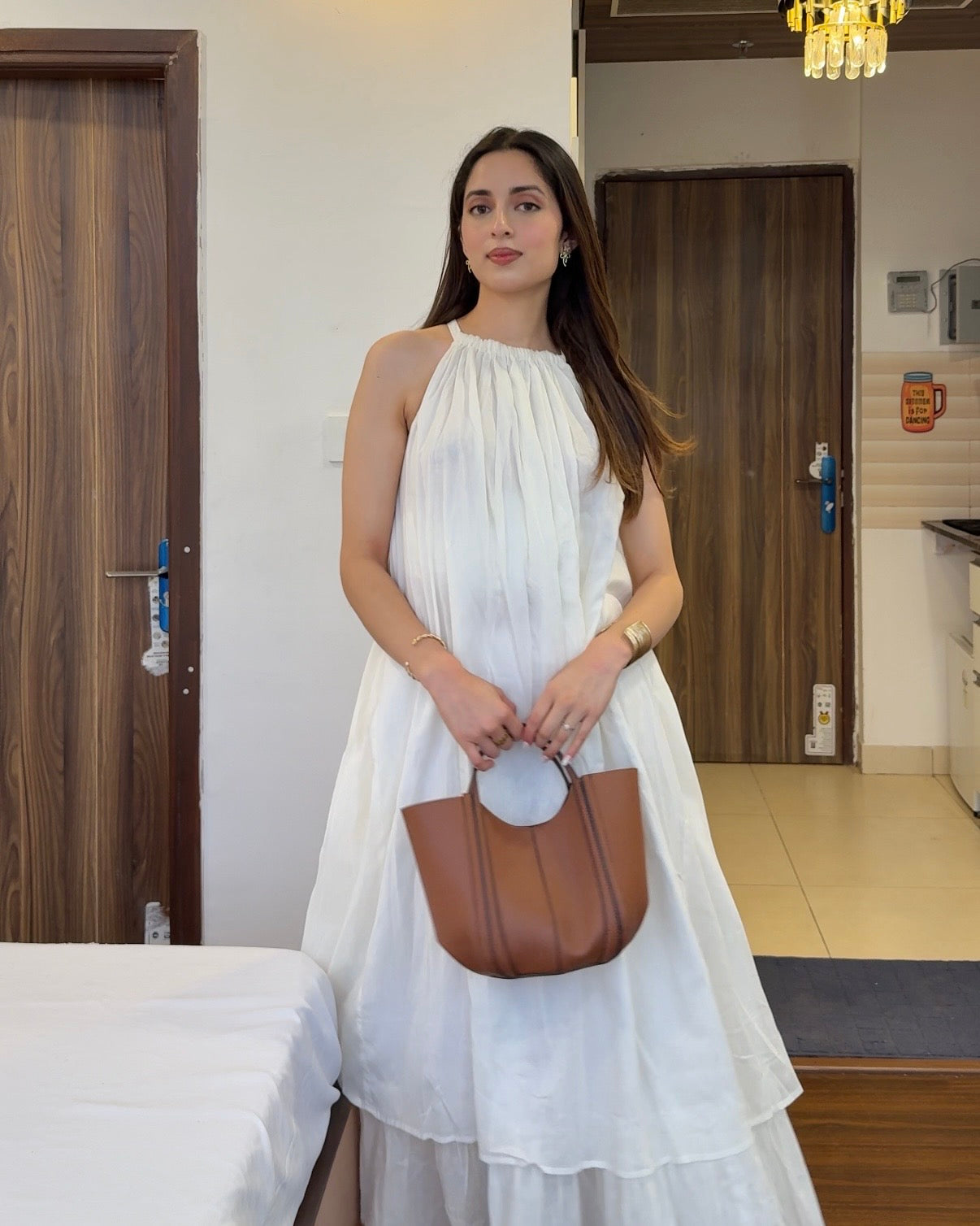 Mulmul White Blooming Dress