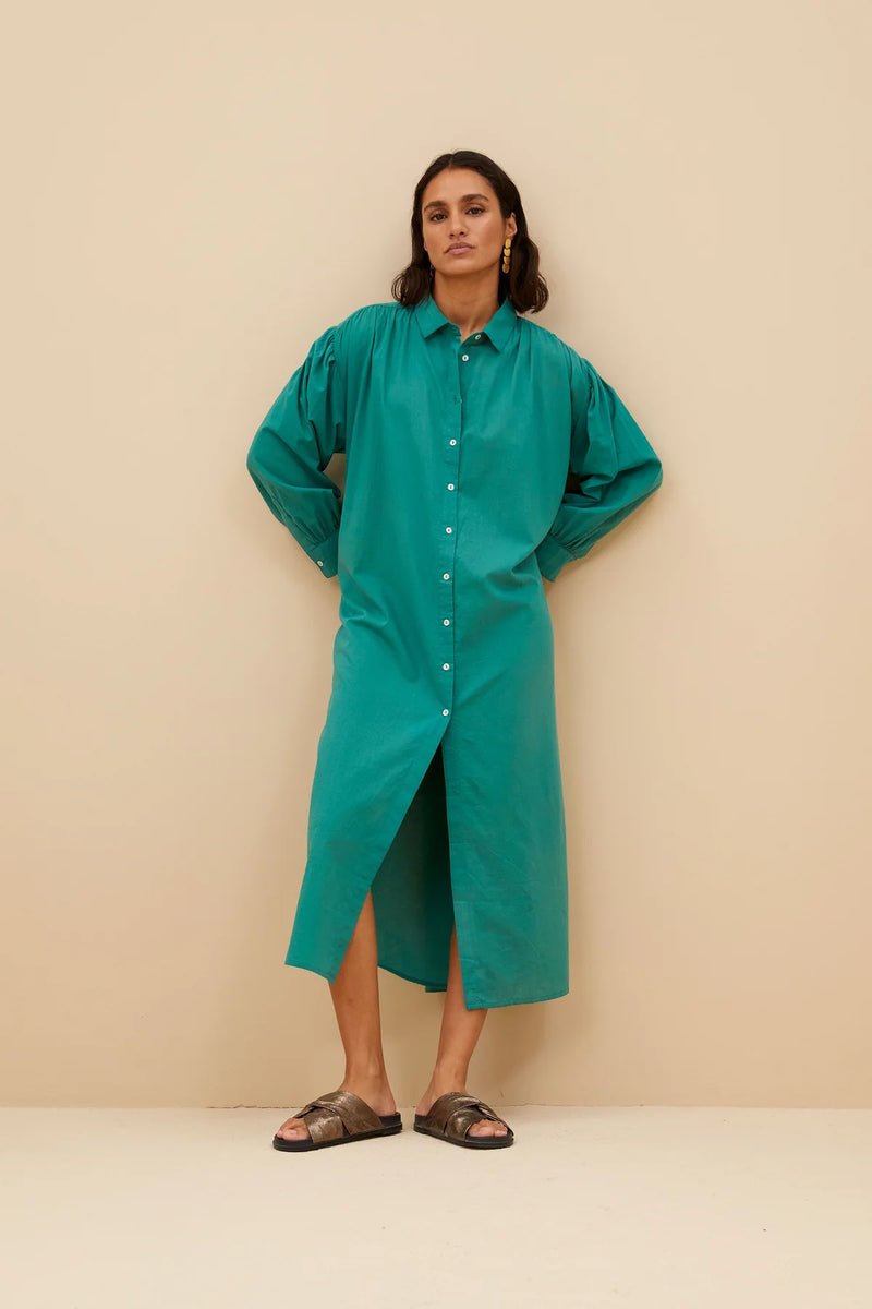 Tyra Green Balloon Shirt