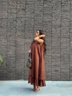 Mulmul Coffee Brown Dress