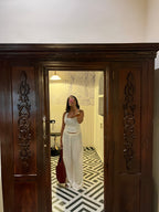 White Viscose Flex Pants