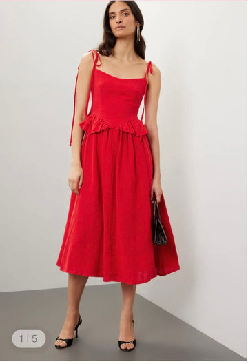Hot Red Dori Dress