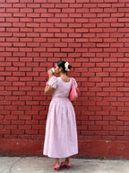 Gingham Floral Maxi Dress