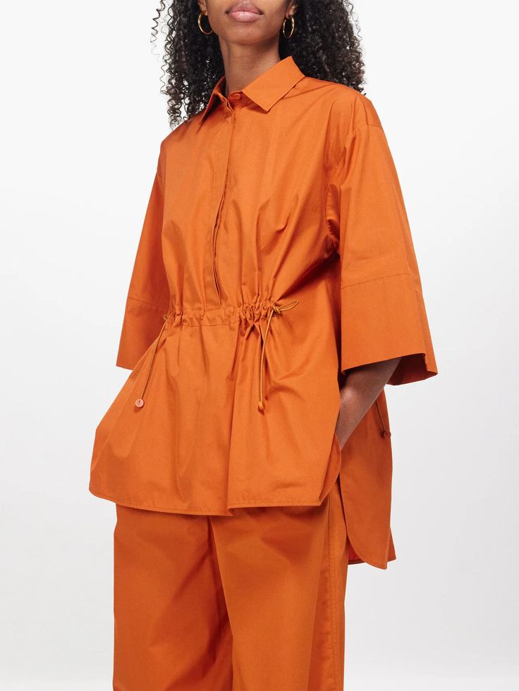 Candy Orange Elastic Coord Set