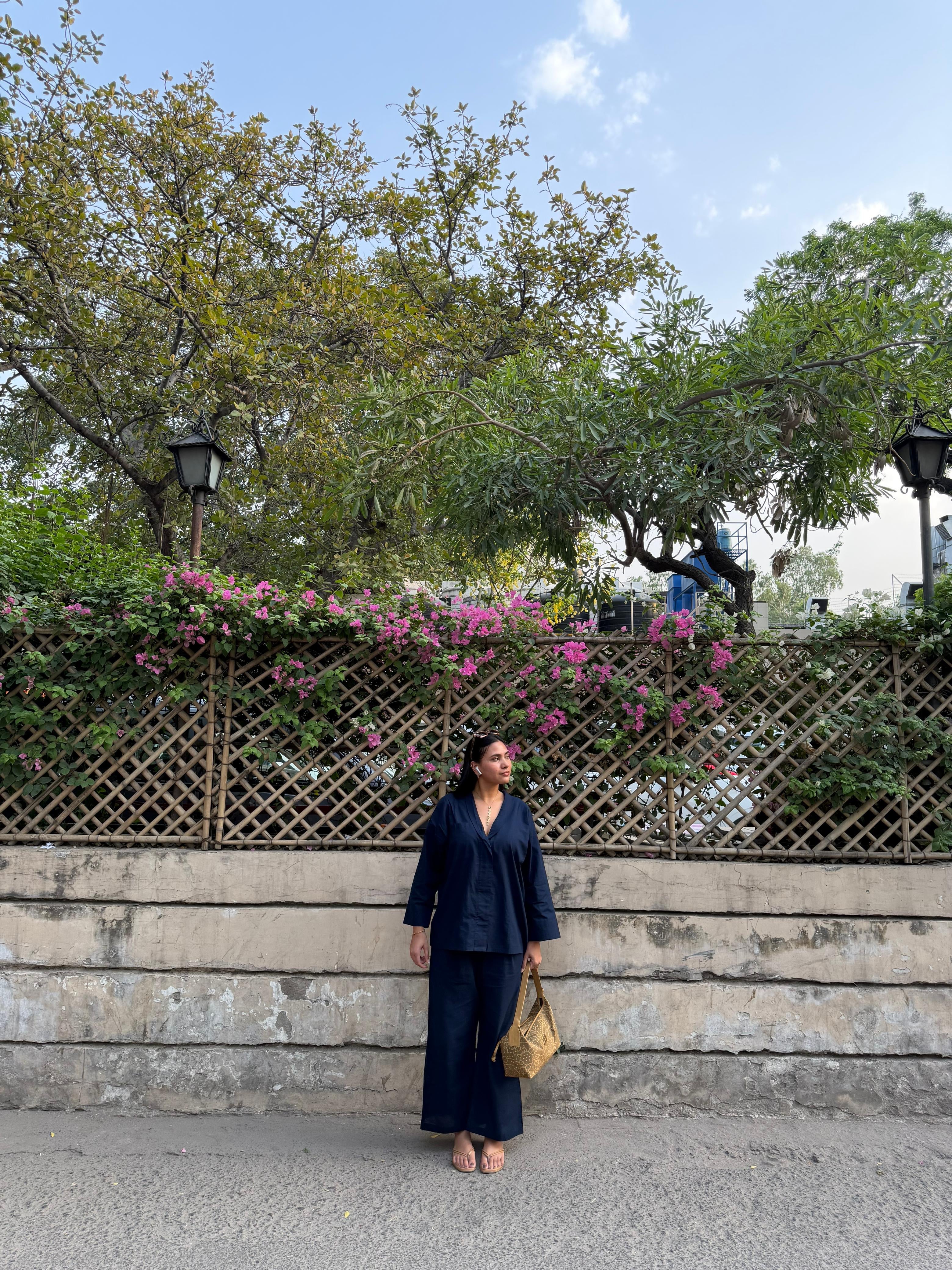 Navy Wrap Coord Set