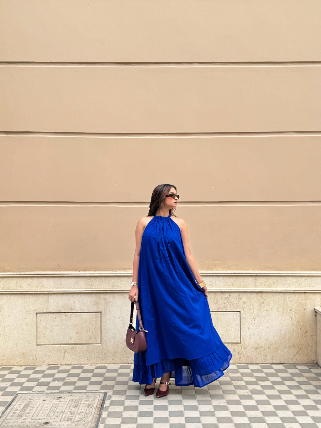 Mulmul Royal Blue Dress